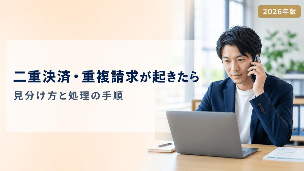 二重決済・重複請求が起きたときの対応｜見分け方と処理の手順【2026年版】