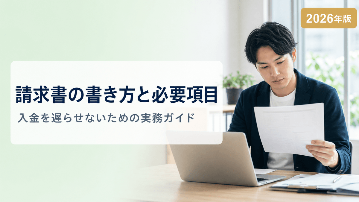 請求書の書き方と必要項目｜入金を遅らせないための実務ガイド【2026年版】