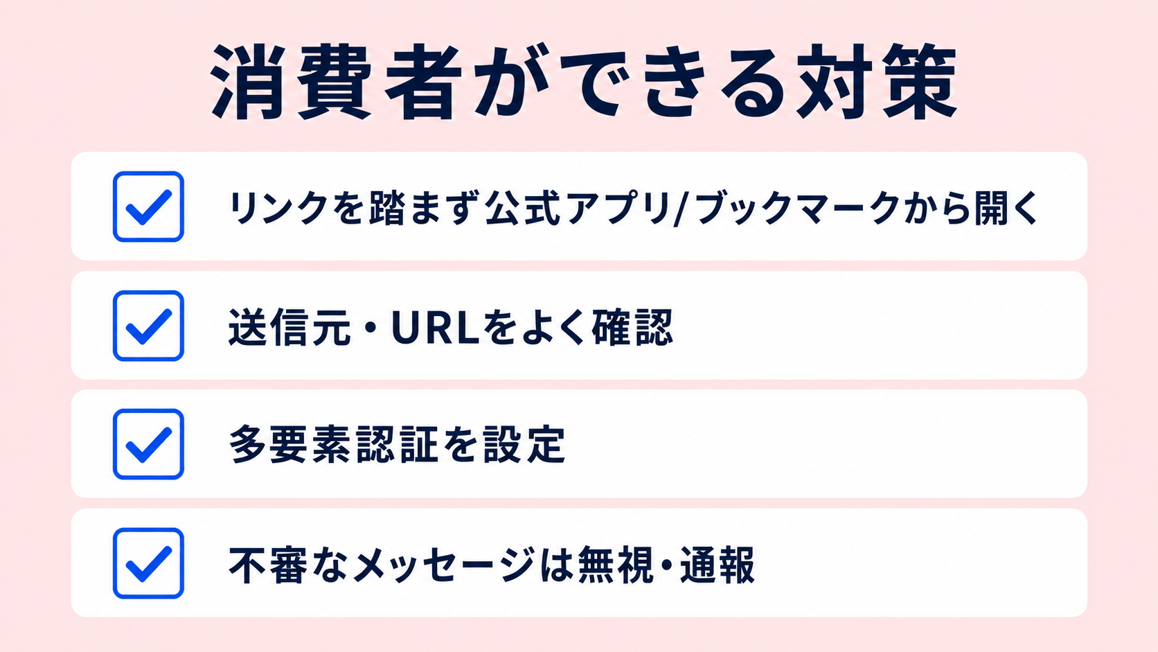 消費者ができる対策の解説図
