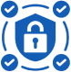 Icon for security and reliability